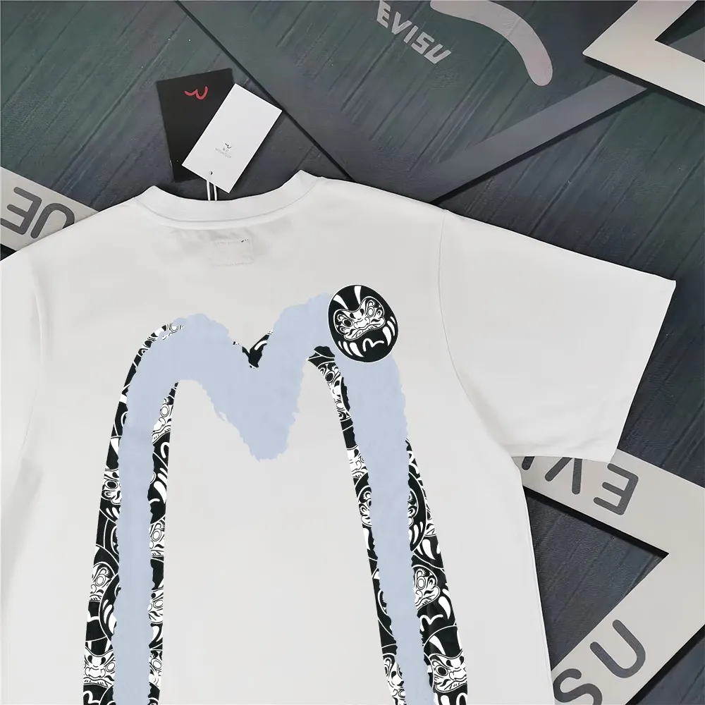 Evisu 2025New Arrival T ⚠ Quality⚠ Same Style T 。 ，Black S-XXL，White S-XXL，Gray M-XXL，Red S-XXL， Red M-XXL